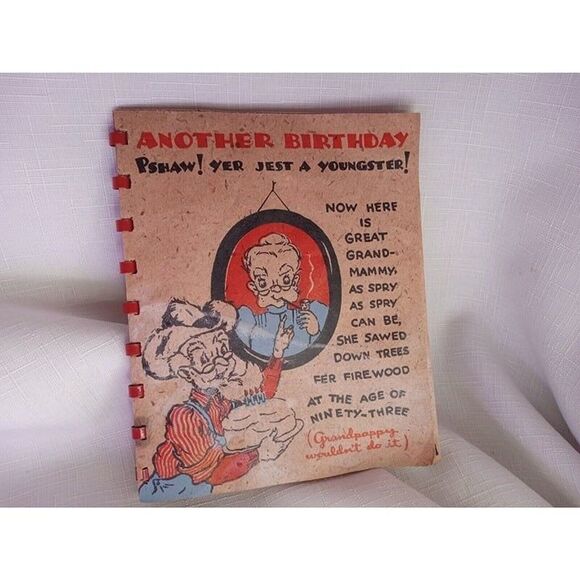 5/$25 Hallmark Birthday Book Card "Another Birthday" Grandpappy 1939 - Picture 1 of 8